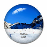 Italy Bobbio Skiing 3D Fridge Magnet Crystal Glass