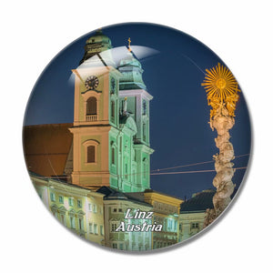 Austria Hauptplatz Linz 3D Fridge Magnet Crystal Glass