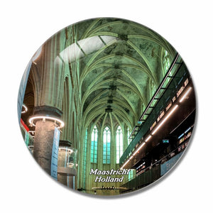 Holland Bookstore Dominicans Maastricht 3D Fridge Magnet Crystal Glass