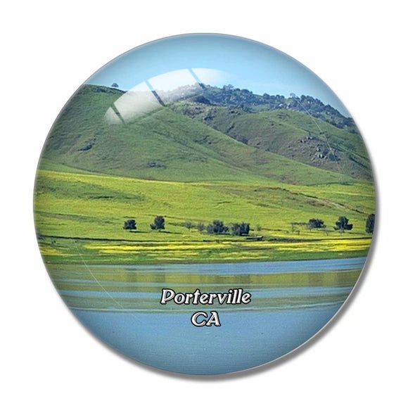 Porterville California USA 3D Fridge Magnet Crystal Glass