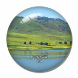 Porterville California USA 3D Fridge Magnet Crystal Glass