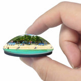 Turks and Caicos Providenciales 3D Fridge Magnet Crystal Glass
