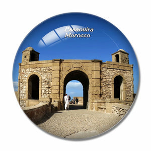 Morocco Essaouira Castle 3D Fridge Magnet Crystal Glass