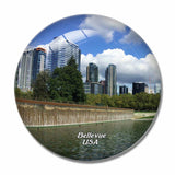 USA America Bellevue Park 3D Fridge Magnet Crystal Glass