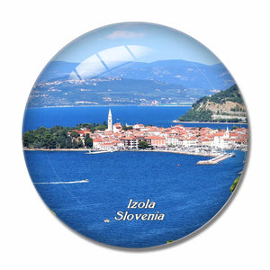 Slovenia Town Of Izola 3D Fridge Magnet Crystal Glass