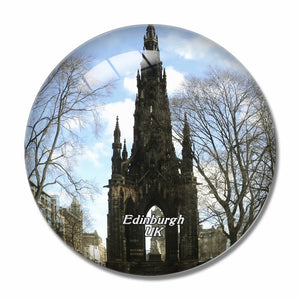 UK England Scott Monument Edinburgh 3D Fridge Magnet Crystal Glass