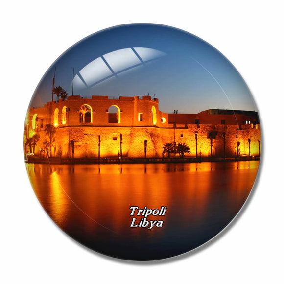 Tripoli Libya 3D Fridge Magnet Crystal Glass