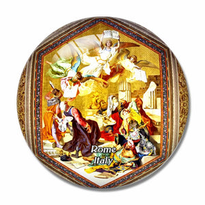 Italy Rome Vatican Museum Ceiling 3D Fridge Magnet Crystal Glass