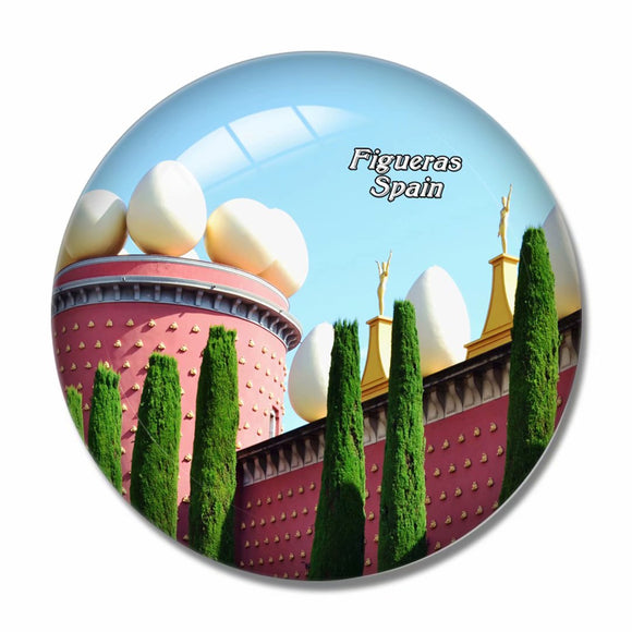 Spain Figueras 3D Fridge Magnet Crystal Glass