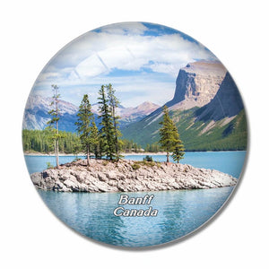 Canada Lake Minnewanka Banff 3D Fridge Magnet Crystal Glass