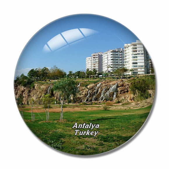 Turkey Duden Waterfalls Antalya 3D Fridge Magnet Crystal Glass