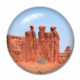 USA America Moab Three Kings Arches National Park 3D Fridge Magnet Crystal Glass