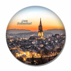 Switzerland Gurten Old Town Bern 3D Fridge Magnet Crystal Glass