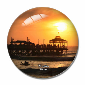 Trujillo Peru 3D Fridge Magnet Crystal Glass