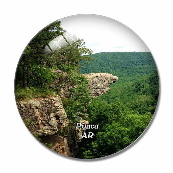 Ponca Hawksbill Crag Arkansas USA 3D Fridge Magnet Crystal Glass