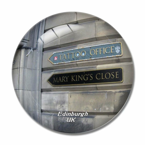 UK England Mary King's Close Edinburgh 3D Fridge Magnet Crystal Glass