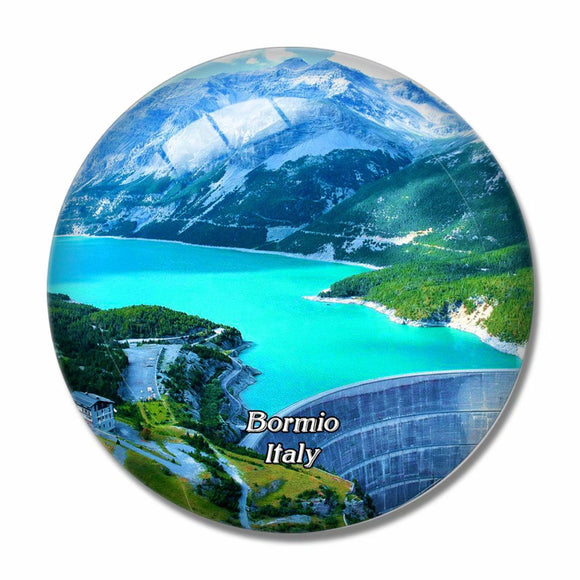 Italy Bormio Laghi di Cancano 3D Fridge Magnet Crystal Glass