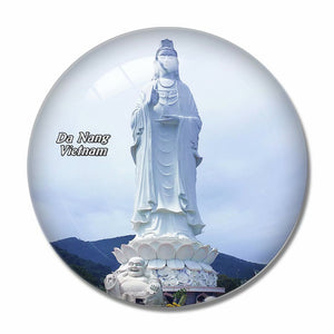 Vietnam Lady Buddha Da Nang 3D Fridge Magnet Crystal Glass