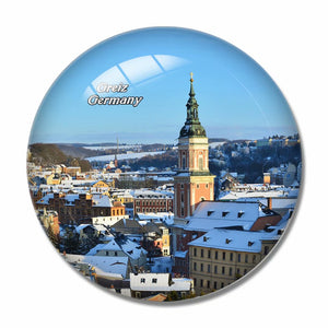 Germany Thuringia Greiz 3D Fridge Magnet Crystal Glass