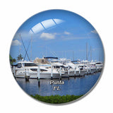 Punta Gorda Fishermen's Village Florida USA 3D Fridge Magnet Crystal Glass