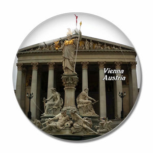 Austria Parlament Vienna 3D Fridge Magnet Crystal Glass