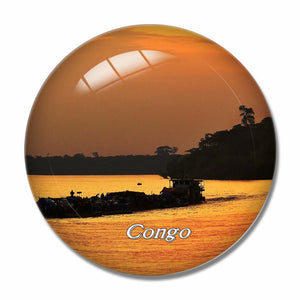 Congo River 3D Fridge Magnet Crystal Glass