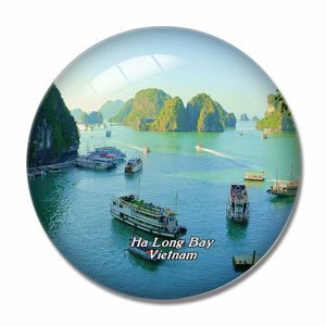 Vietnam Cat Ba Island Ha Long Bay 3D Fridge Magnet Crystal Glass