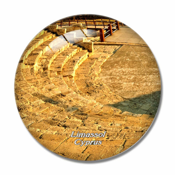 ¿¸ourion Ancient Amphitheater Limassol Cyprus 3D Fridge Magnet Crystal Glass