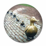 USA America Boston Public Garden Duck Park 3D Fridge Magnet Crystal Glass