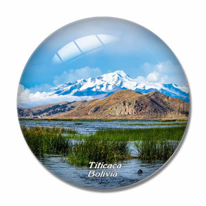 Bolivia Lake Titicaca 3D Fridge Magnet Crystal Glass