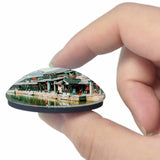 China Confucius Temple in Nanjing 3D Fridge Magnet Crystal Glass