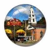 Peterborough New Hampshire USA 3D Fridge Magnet Crystal Glass