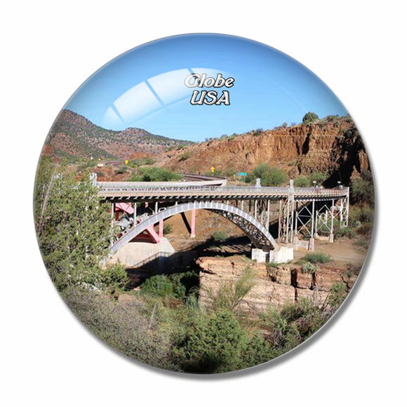USA America Globe Canyon Arizona 3D Fridge Magnet Crystal Glass