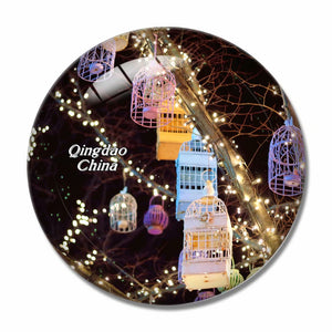 China Qingdao 3D Fridge Magnet Crystal Glass