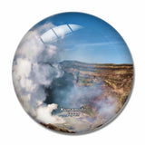 Volcano Aso Kumamoto Japan 3D Fridge Magnet Crystal Glass