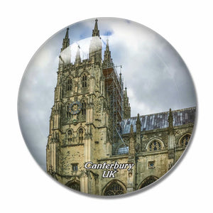 UK England Canterbury Cathedral 3D Fridge Magnet Crystal Glass