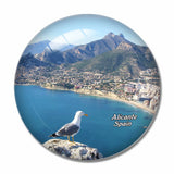 Spain Seagull Calpe Alicante 3D Fridge Magnet Crystal Glass