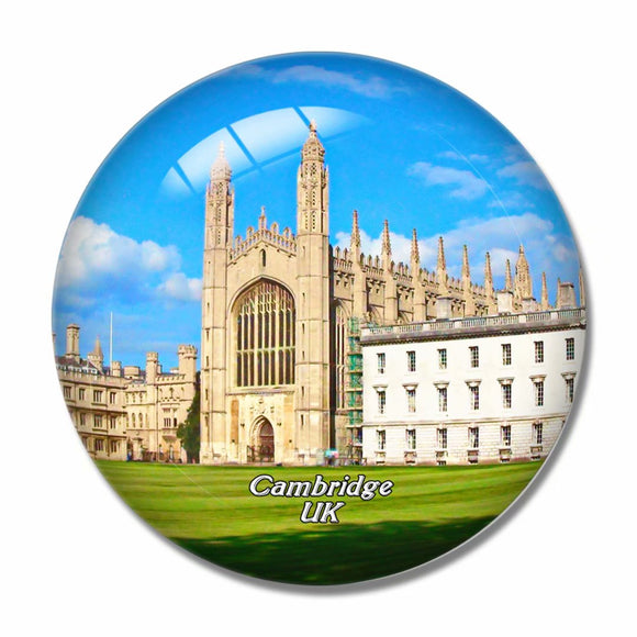 UK England King's College Cambridge 3D Fridge Magnet Crystal Glass