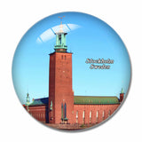 Sweden  Hall Stockholm 3D Fridge Magnet Crystal Glass