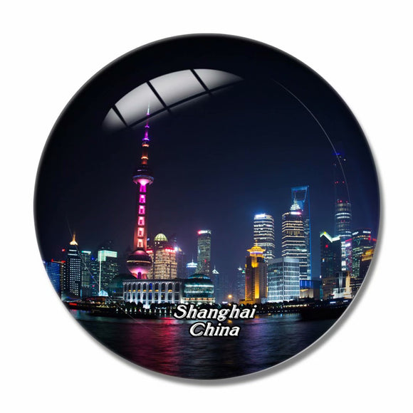 China The Bund Shanghai 3D Fridge Magnet Crystal Glass