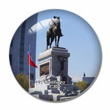 Monument General Baquedano Santiago Chile 3D Fridge Magnet Crystal Glass