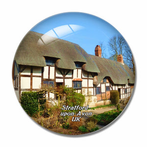 UK England Anne Hathaway's Cottage & Gardens Stratford-upon-Avon 3D Fridge Magnet Crystal Glass