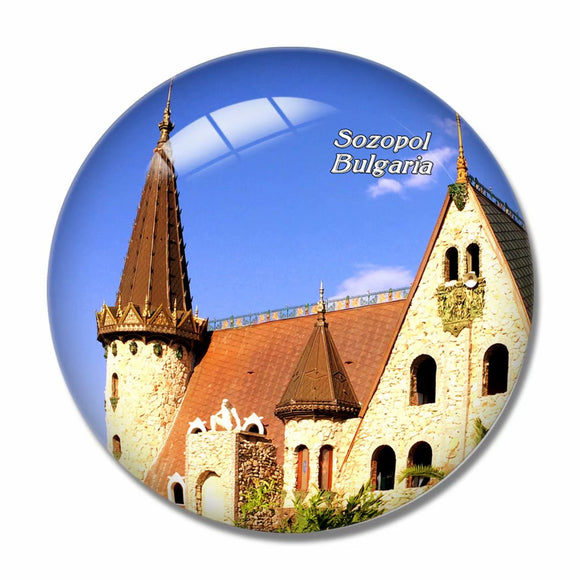 Ravadinovo Castle Sozopol Bulgaria 3D Fridge Magnet Crystal Glass