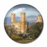 UK England Caernarfon Castle 3D Fridge Magnet Crystal Glass