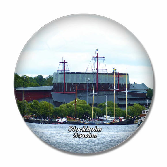 Sweden Vasa Museum Stockholm 3D Fridge Magnet Crystal Glass