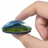 Costa Rica Volcano 3D Fridge Magnet Crystal Glass