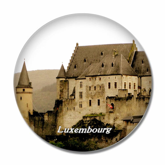 Vianden Castle Luxembourg 3D Fridge Magnet Crystal Glass