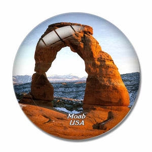 USA America Moab Arches National Park 3D Fridge Magnet Crystal Glass