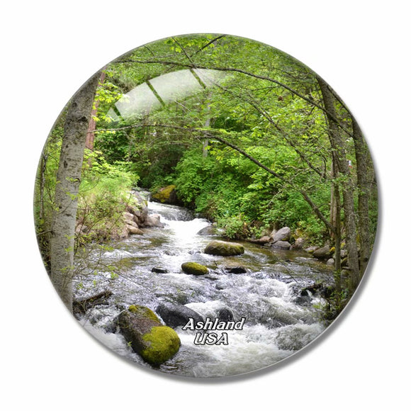 America USA Lithia Park Ashland 3D Fridge Magnet Crystal Glass