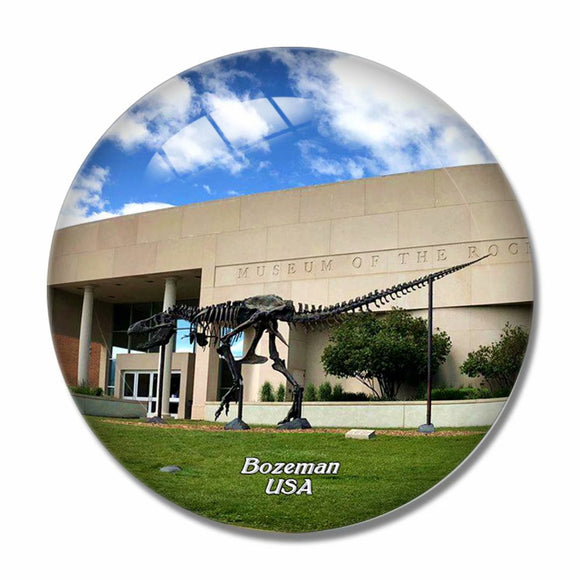 USA America Bozeman Museum Rockies 3D Fridge Magnet Crystal Glass
